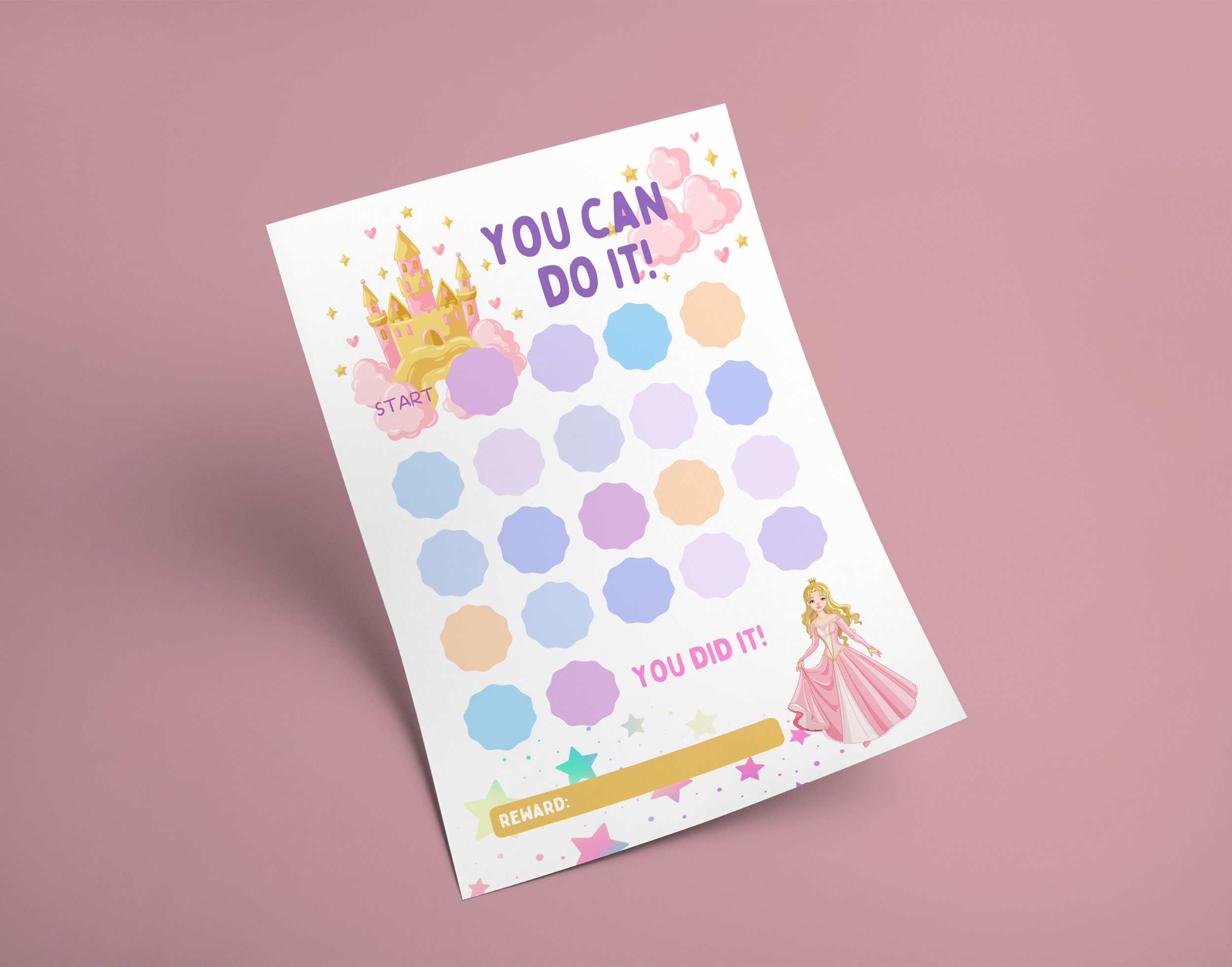 Princess Reward Chart Printable, Princess Behavior Chart, Daily Chore ...