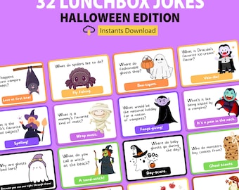 Halloween Lunchbox Jokes for Kids: Printable Lunch Box Notes (PDF Download)