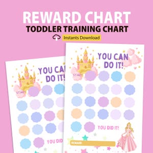 Girls Princess Reward Chart for Kids Printable, Chore Chart, Behaviour Chart, Sticker Chart, Printable Girls Reward Chart, Sleeping Chart