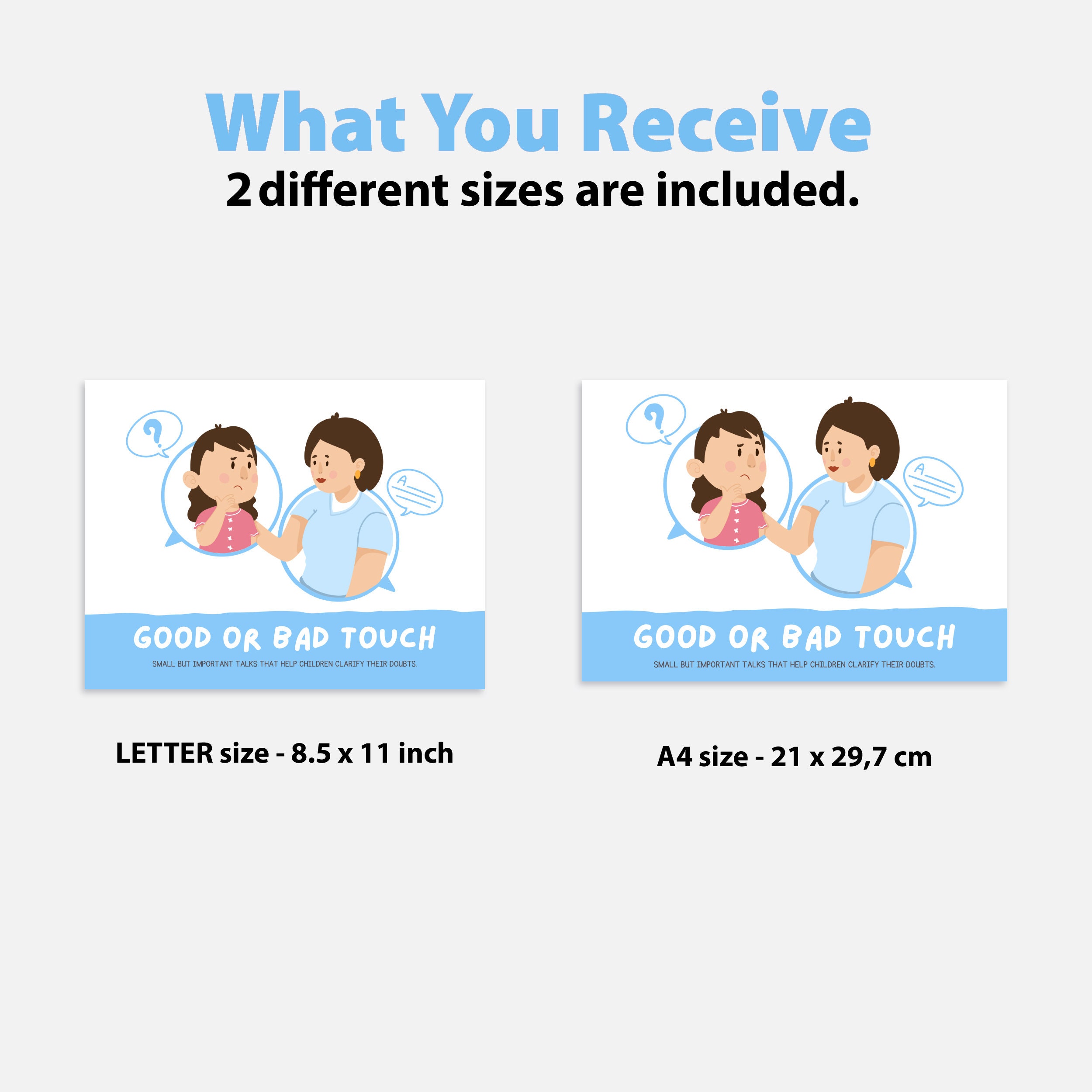 Body Safety Learning Booklet: Good & Bad Touch, Kids Education (PDF ...