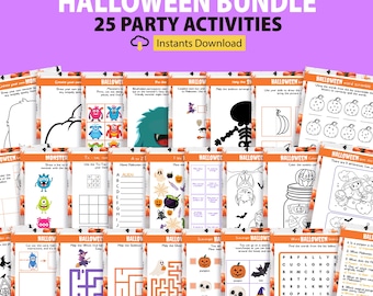 Halloween Game Bundle: 25 Printable Family Party Games (PDF Download)