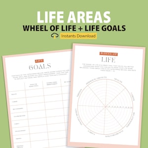 Wheel of Life Template Printable and Editable, Wheel Of Balance Tool, Goal Planner, Life Balance Wheel Worksheet, Coaching Templates,
