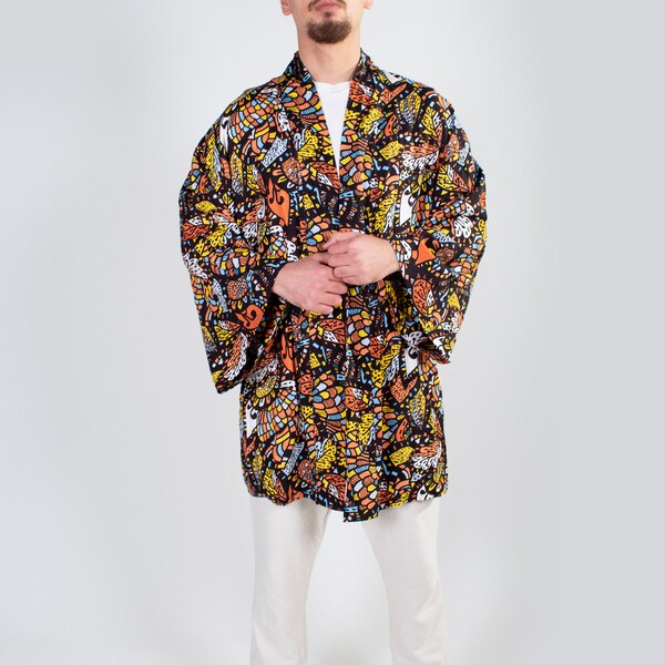 Cotton Unisex  Kimono Robe / Colourful Kimono