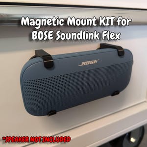 3D-Printed Magnetic Mount for Bose SoundLink Flex – Black PETG Holder with Dual Rubberized Magnets