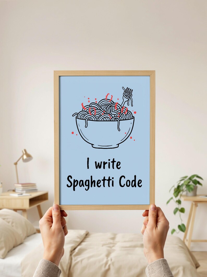 Funny programmer wall art featuring a yellow rubber duck wearing headphones with the text Senior Debugging Consultant. Computer science desk decor.