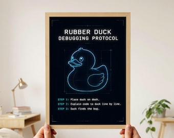 Programmer Wall Art Set of 4, Software Engineer Gift, Hacker Desk Setup, Funny Coding Posters, Tech Office Decor, Developer Gift