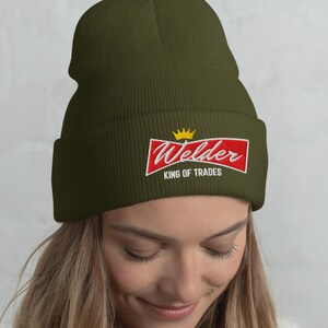 Welder Beanie, Welder King, Cuffed Beanie, Blue Collar, Welder Gifts, Dad Gifts, Christmas Gift, King Of Trades, Welder Gifts