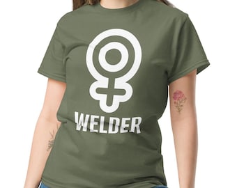 Mädchen Schweißer T-Shirt: Ermächtigung von Frauen beim Schweißen, Schweißer Geschenk, Schweißerin, Mädchen Schweißer, Weihnachtsgeschenk, Schweißer Geschenke