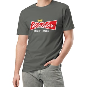 Welder Short Sleeve Shirt, King of Trades, Welder Gifts, Union Welder, Welder Dad, Welder Wife, Welder&#39;s Apparel, Welder Shirt, Blue Collar