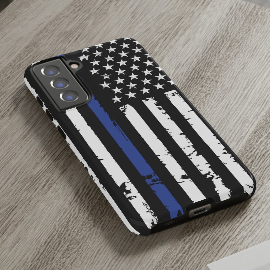 Thin Blue Line Phone Case, Impactresistant Phone Case, iPhone Cases