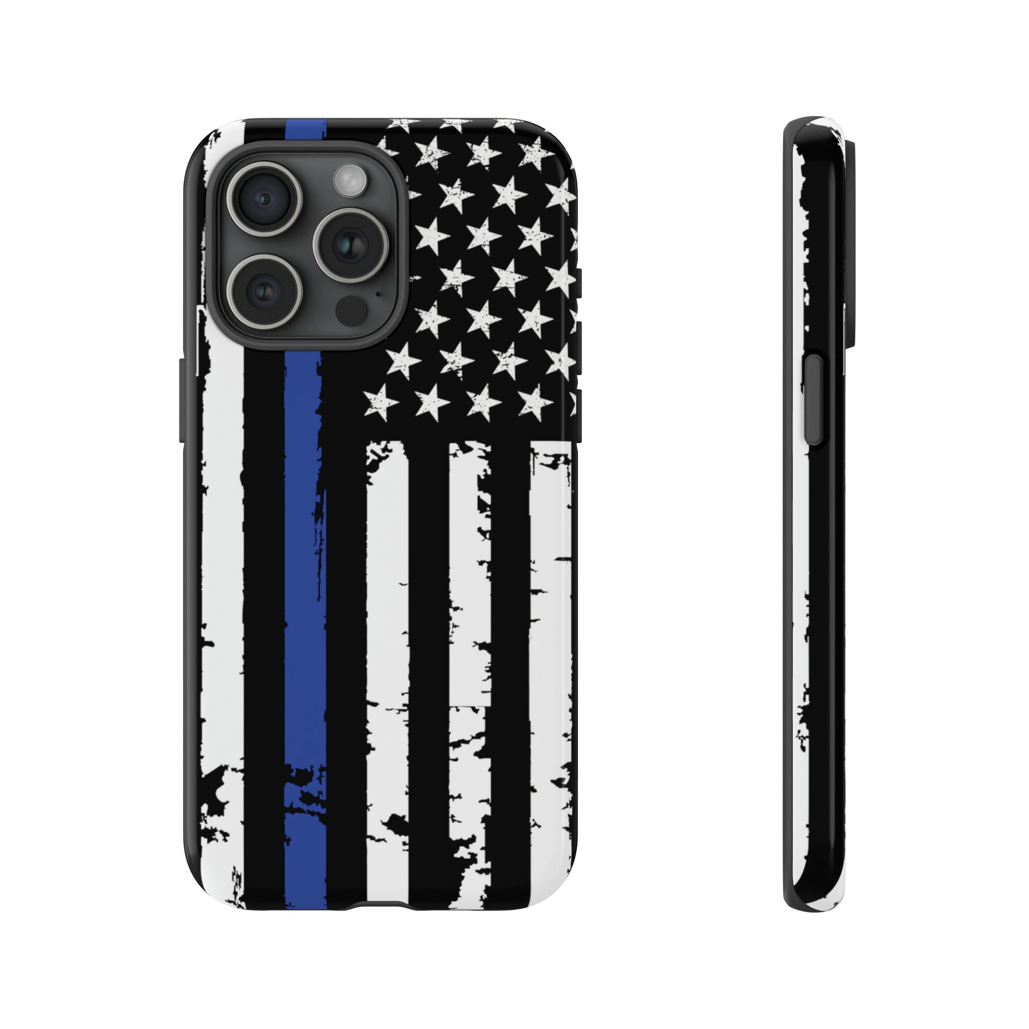 Thin Blue Line Phone Case, Impactresistant Phone Case, iPhone Cases