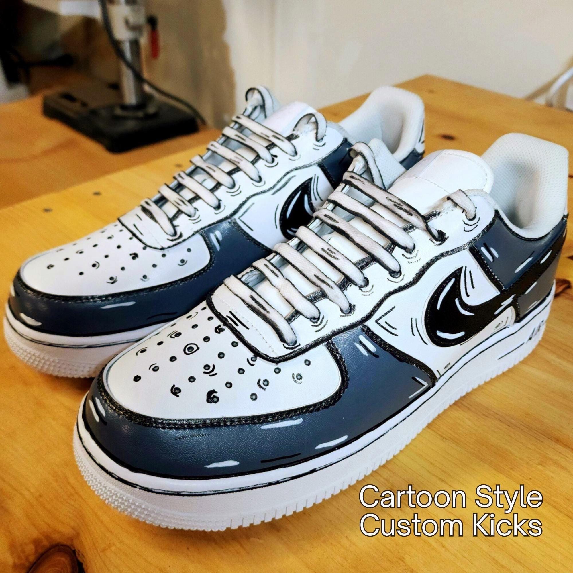 Painted Comic Shoes - Etsy