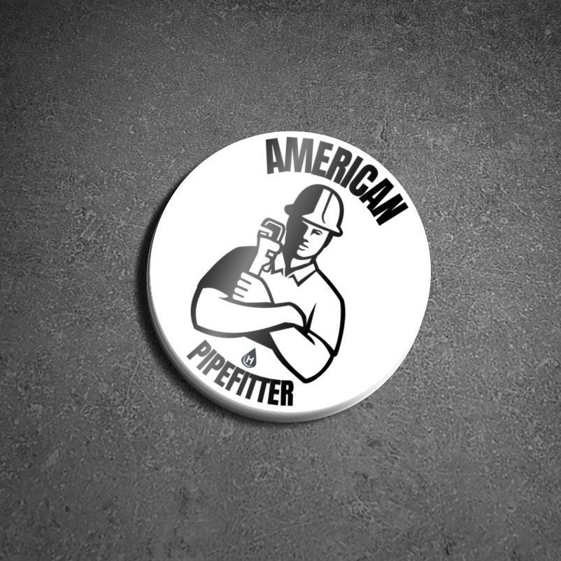 Pipefitter Sticker, Weatherproof Vinyl Sticker, Hardhat Sticker, Water ...