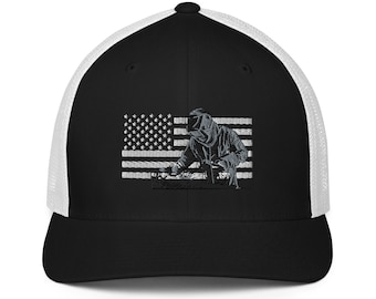 Welder Trucker Hat, Flexfit® Trucker Hat, Welder Gift, American Welder Hat, Embroidered Trucker Hat, Welder Hat, Trucker Hat, Pipefitter Hat