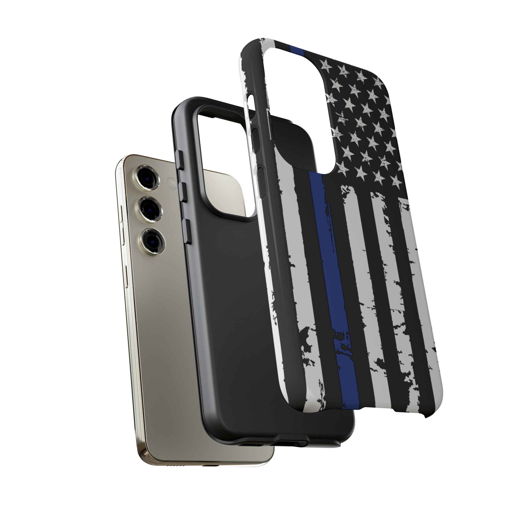 Thin Blue Line Phone Case, Impactresistant Phone Case, iPhone Cases