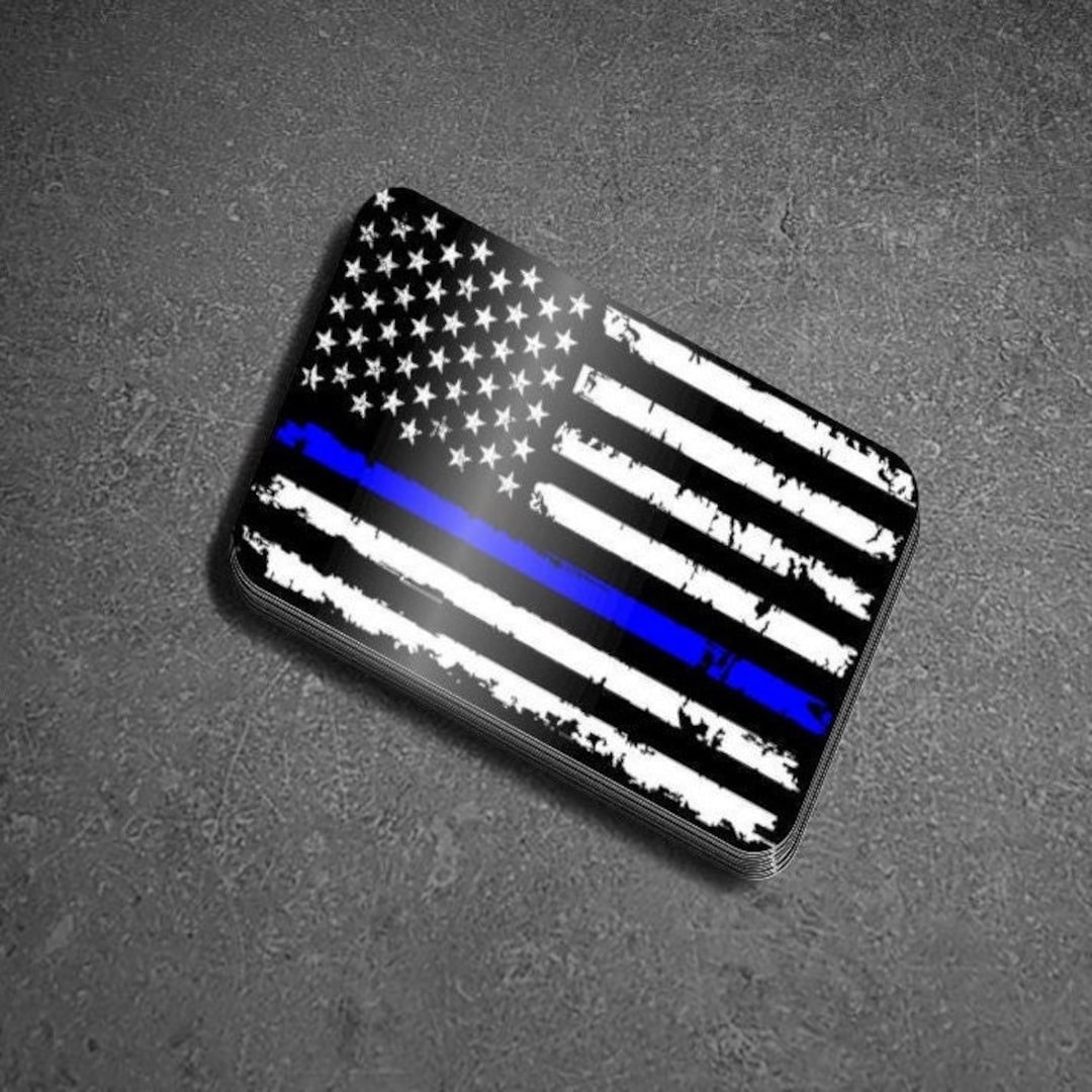 Thin Blue Line Sticker, Waterproof Vinyl Sticker, Support Law ...