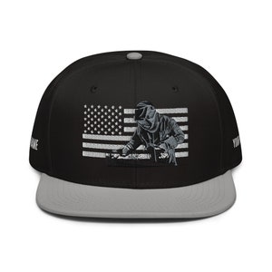 Welder Hat, Welder Snapback Hat, Welder Gift, Personalized Hat, Union Welder, Welder Dad Gift, Welder, American Flag Hat