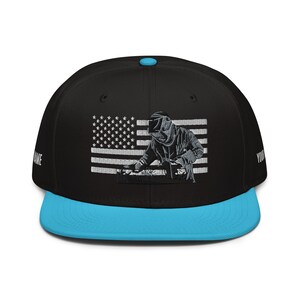Welder Hat, Welder Snapback Hat, Welder Gift, Personalized Hat, Union Welder, Welder Dad Gift, Welder, American Flag Hat