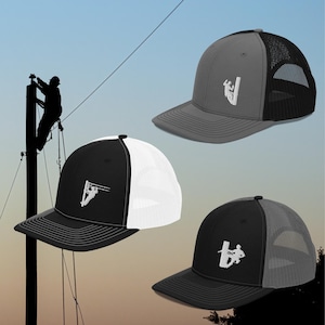 Lineman Hut : Otto Cap, besticktes Design, Snapback, Trucker Hat, blauer Kragen, Union Lineman, Lineman Geschenk
