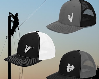Lineman Hut : Otto Cap, besticktes Design, Snapback, Trucker Hat, blauer Kragen, Union Lineman, Lineman Geschenk