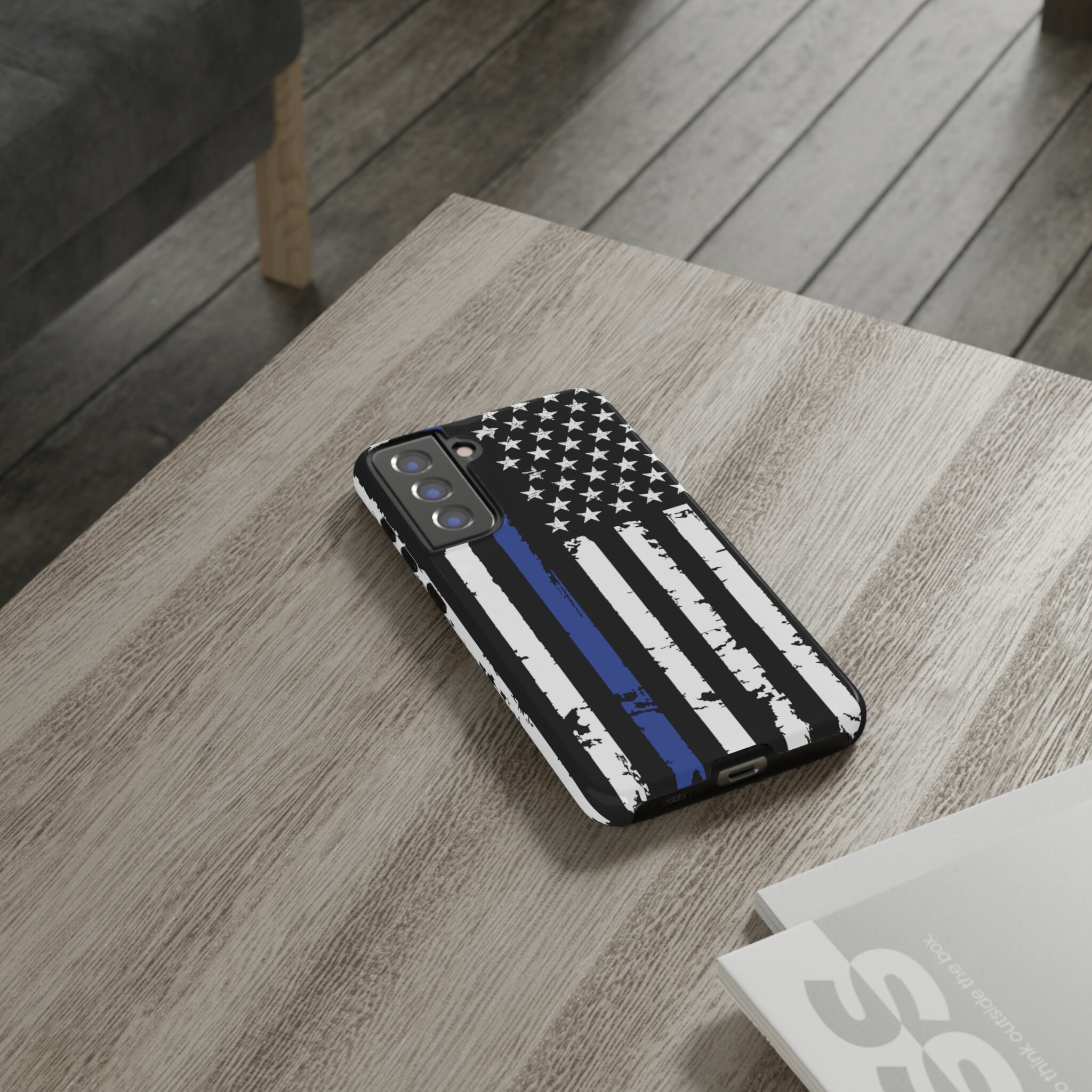 Thin Blue Line Phone Case, Impactresistant Phone Case, iPhone Case