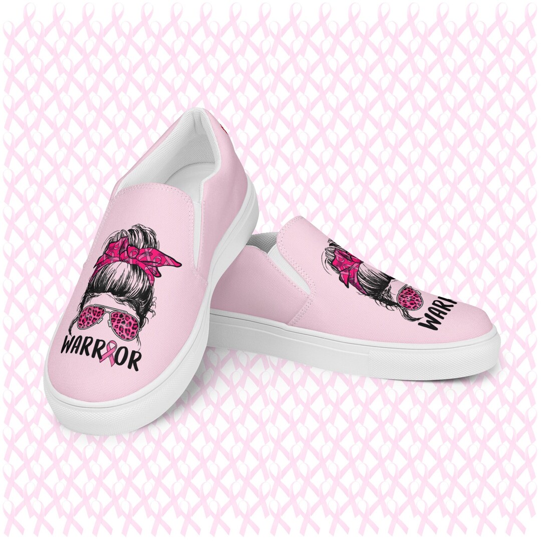Pattern Print Breast Cancer Awareness Pink Ribbon Black Sneaker Shoes For Men Women main image 1