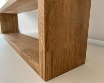 Würfelregal massiv Eiche Wandregal aus Holz Cube für Wohnzimmer, Schlafzimmer, Badezimmer oder anderen Räumen