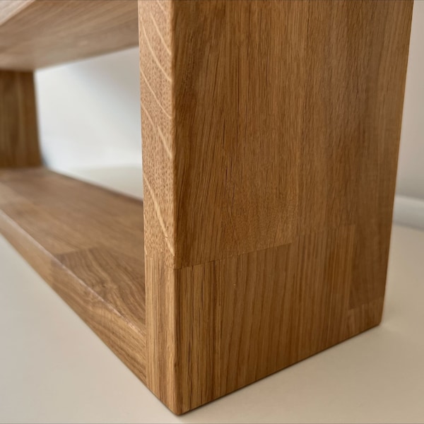 Würfelregal massiv Eiche Wandregal aus Holz Cube für Wohnzimmer, Schlafzimmer, Badezimmer oder anderen Räumen