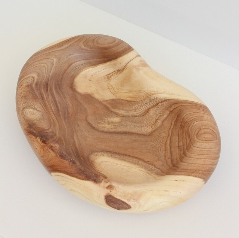 Large Wooden Fruit Bowl Decorative Wood Bowl Hand Carved Etsy Canada