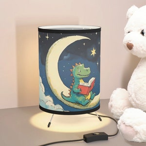 Book Lamp Dino Moon Table Lamp Book Light For Reading Dinosaur Children's Bedroom Nightlight