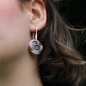 Cancer Protective Jewelry | Ceramic Earrings with Lead Pouring| Copper and Lead Silver Earrings | Anti-Allergic Food Glaze |Zodiac Jewelry