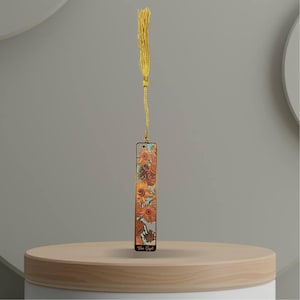 Van Gogh Metal Bookmark, Sunflower artwork, High Quality, perfect for Book and Art Lovers