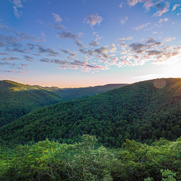 Blue Ridge Mountain Photograph at Sunset | Virginia Photography | East Coast Mountains | Blue Ridge Parkway | Sunset Over the Mountains