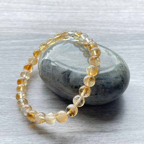 Energy Bracelets, Natural Crystal Beads, 6mm, Elastic Stretchy