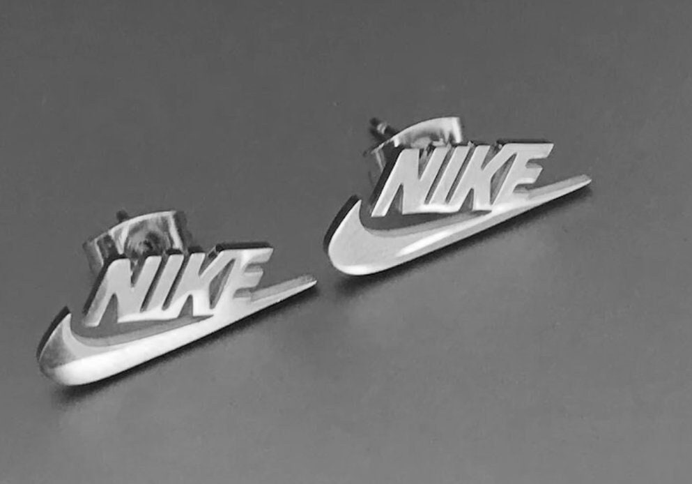 Nike shop logo earrings
