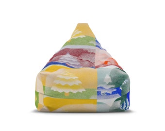 Bean Bag Chair Cover, Custom Abstract Design Bean Bag Chair for Room Kids Stuff