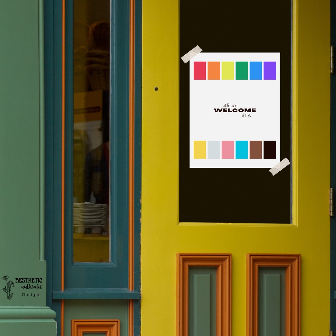 All Are Welcome Here Printable LGBTQ Welcome Sign Wall Art - Etsy