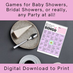 Cute Party Games Printables for Baby Shower, Bridal Shower, or Any ...