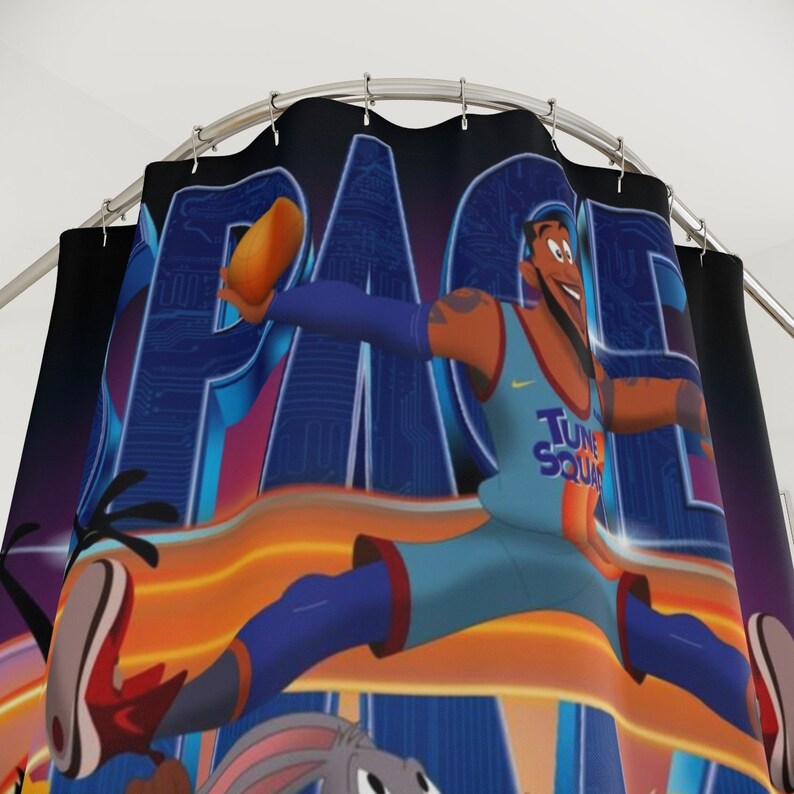 The Bugs Bunny Space Jam A New Legacy Polyester Shower Curtain Etsy