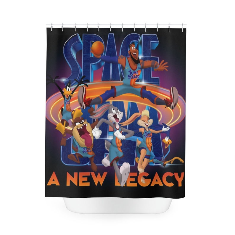 The Bugs Bunny Space Jam A New Legacy Polyester Shower Curtain Etsy