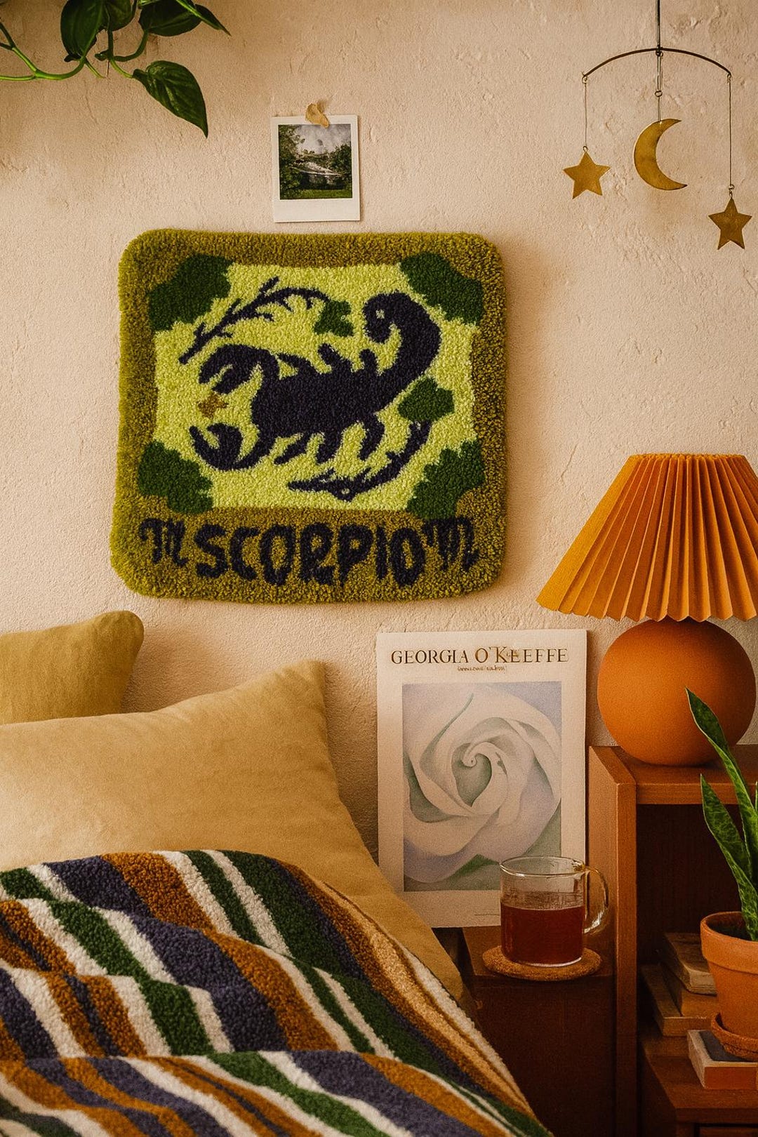 Scorpio Tufted Rug: Zodiac Wall Hanging Decor, Cotton & Acrylic - Etsy