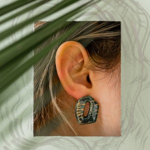 Handmade Jewelry Stud Earrings Ceramic Earrings image 5