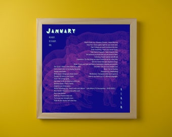 2024 Motivational Calendar with Frame • Wall Hanging 12 Months Calendar • Calendar and Poster Design • New Year Gift Ideas
