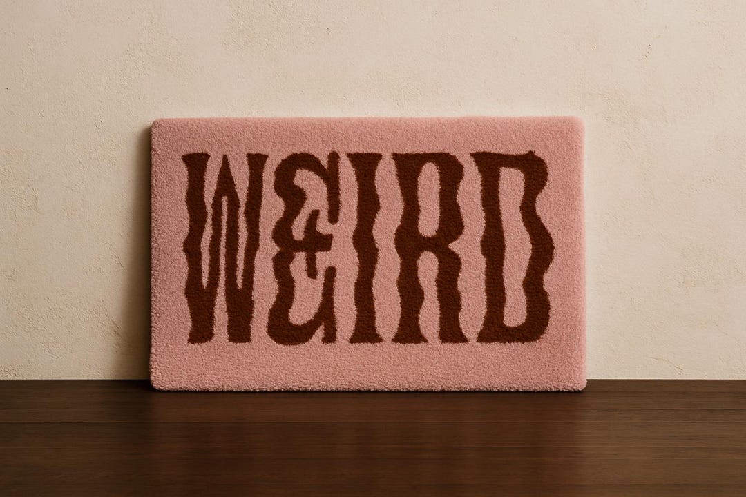 Tufted Rug “WEIRD” | Handmade Rug | Wall Hanging Decor - Etsy
