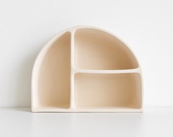 Ceramic Arch Shelf, Minimal Desk Storage, Modern Home Organizer, Small Space Shelf