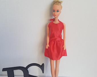 Vintage 1982 Mattel Barbie Fashion Fun #5711 Red Summer Party Halter Dress (DOLL NOT INCLUDED)
