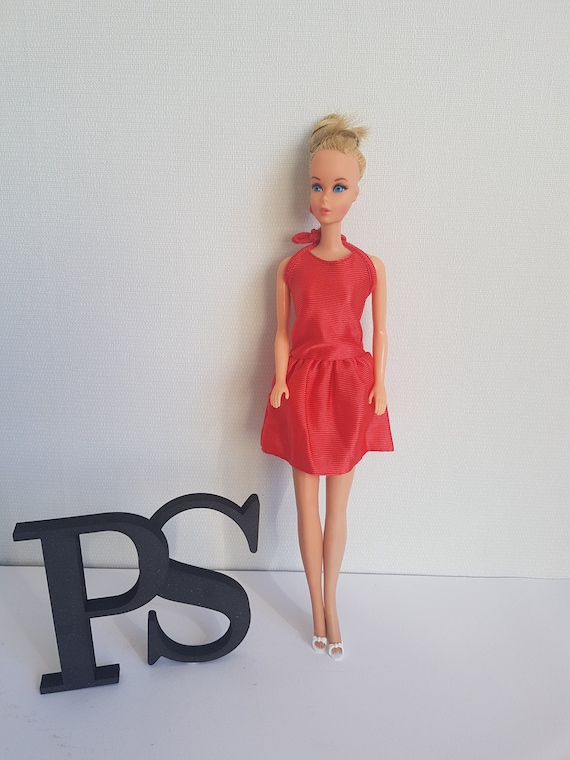 Vintage 1982 Mattel Barbie Fashion Fun 5711 Red Summer Party Halter Dress DOLL NOT INCLUDED Etsy