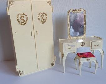 Vintage Pedigree Sindy Bedroom Furniture Set 1:6 scale