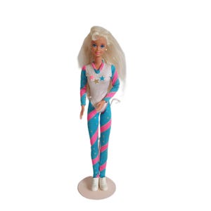 Vintage Mattel Super Gymnast Barbie Doll w/ Tumbling Ring #15821