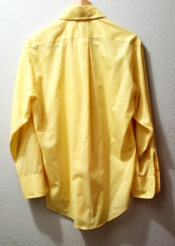 Vintage 70s Long-sleeved Yellow Shirt - image 2